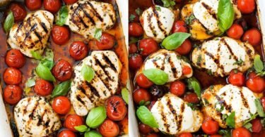 Überbackenes Caprese Hähnchen