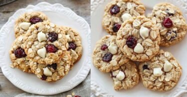 Weiße Schokolade Cranberry Haferflocken Kekse